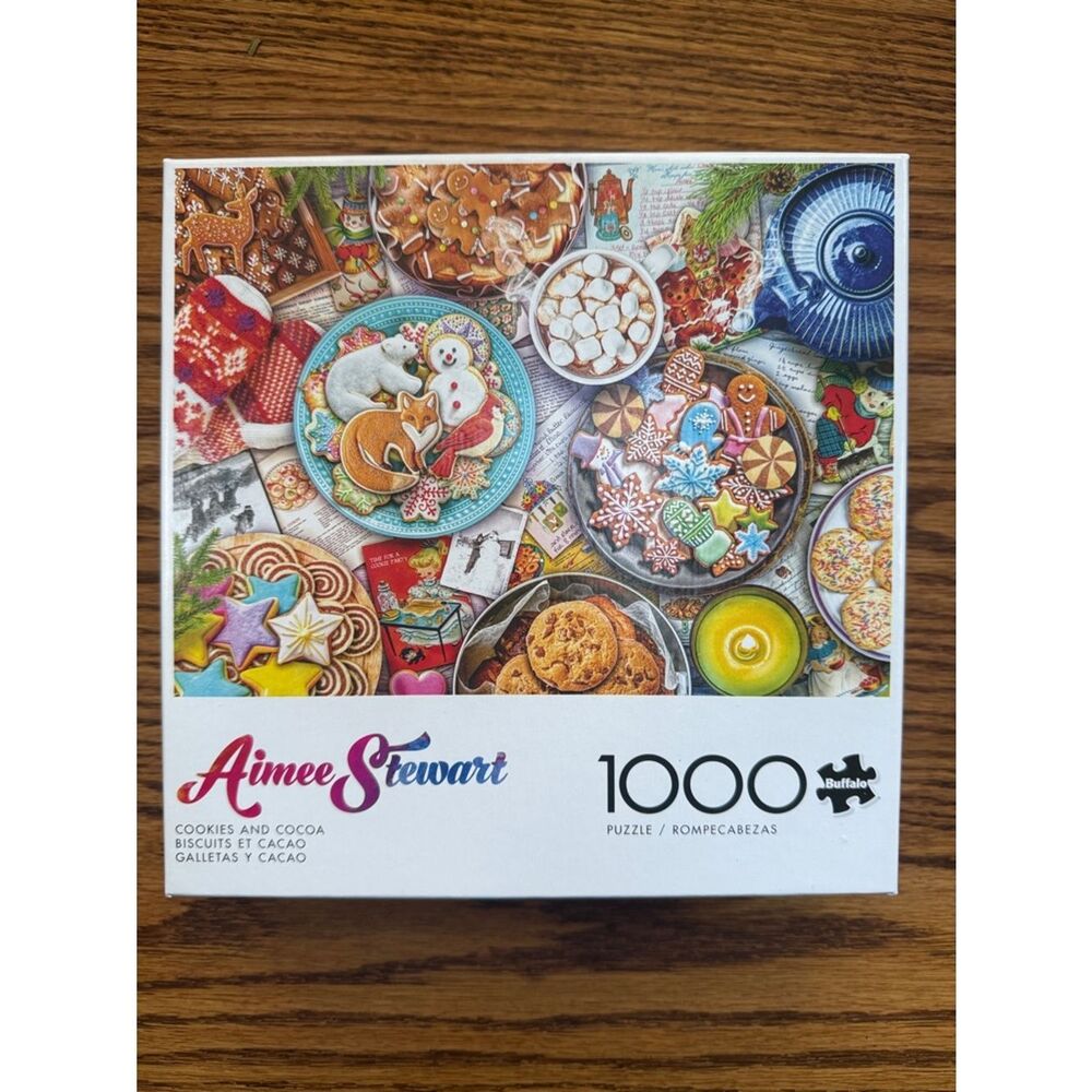 Cookies and Cocoa 1000-Piece Puzzle - Colorful Holiday Design